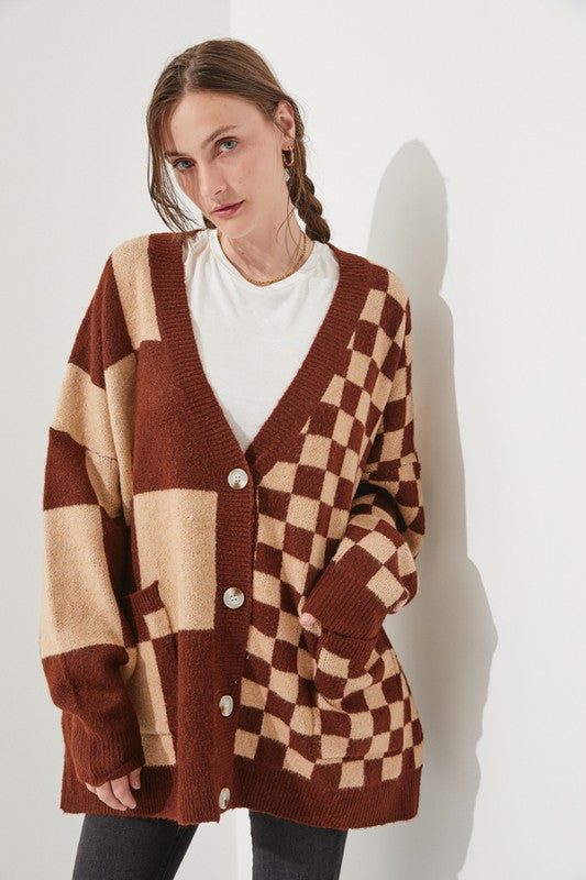 Ruby Checkered oversized sweater