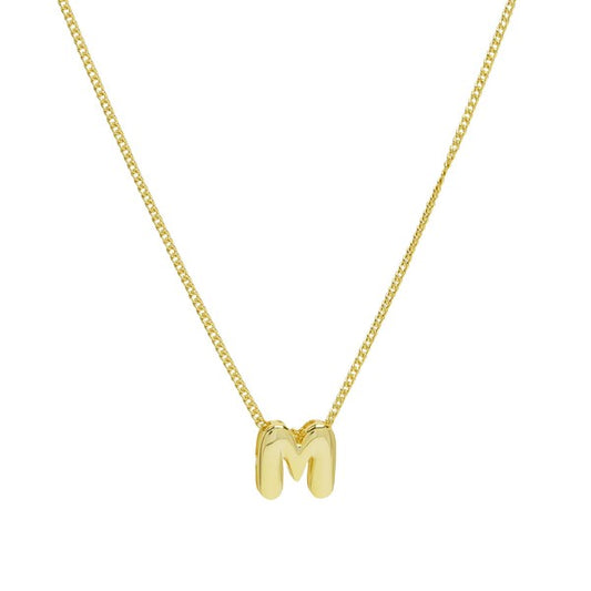 Mini Bubble initial necklace