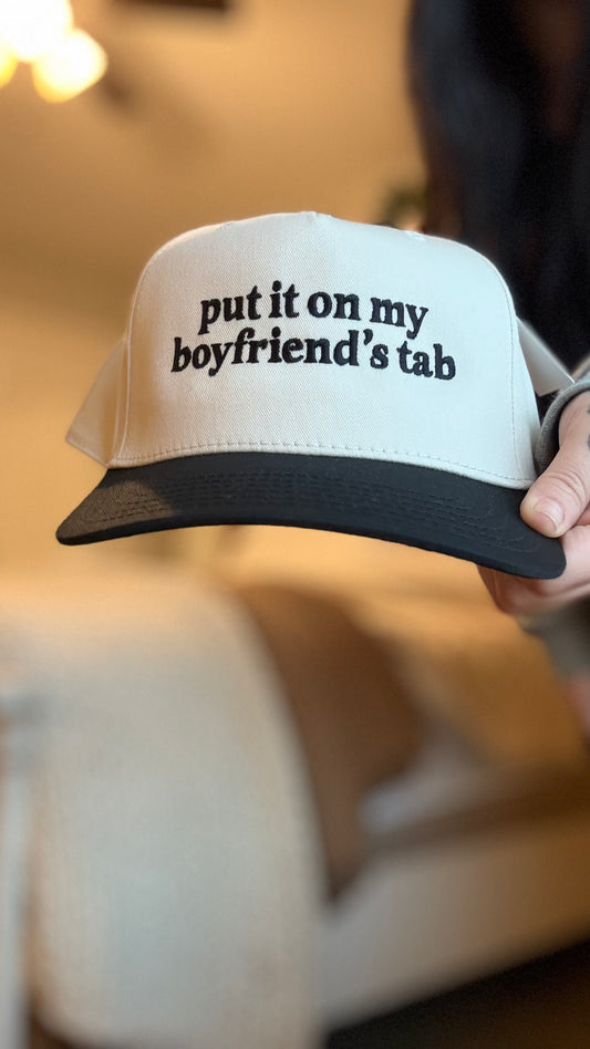 Put It On My Boyfriend's Tab Two-Toned Vintage Hat